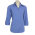  LB8425 - Ladies Manhattan 3/4 Sleeve Shirt - Mid Blue/Navy