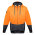  ZT478 - Unisex Hi Vis Textured Jacquard Full Zip Hoodie - Orange/Charcoal